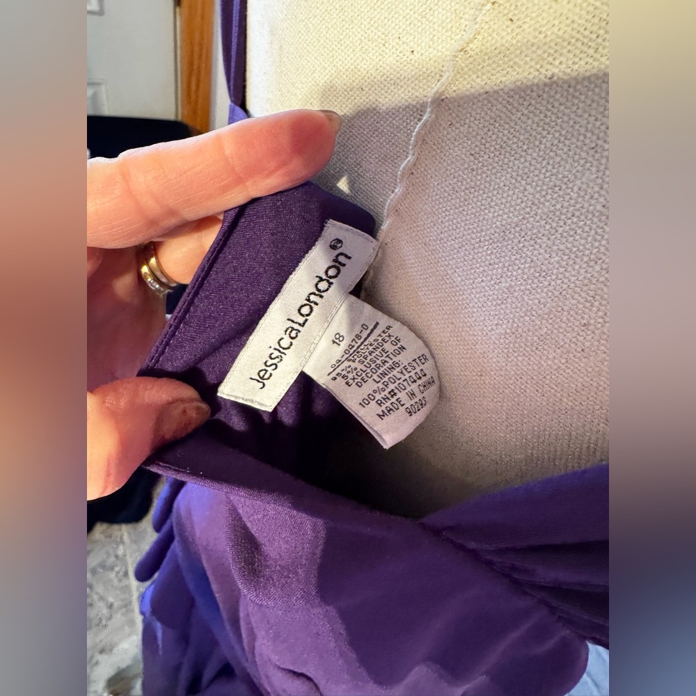 2 for $20 Vintage Y2K 90s Dress Purple Sleeveless rhinestone accent Cocktail - Picture 2 of 4